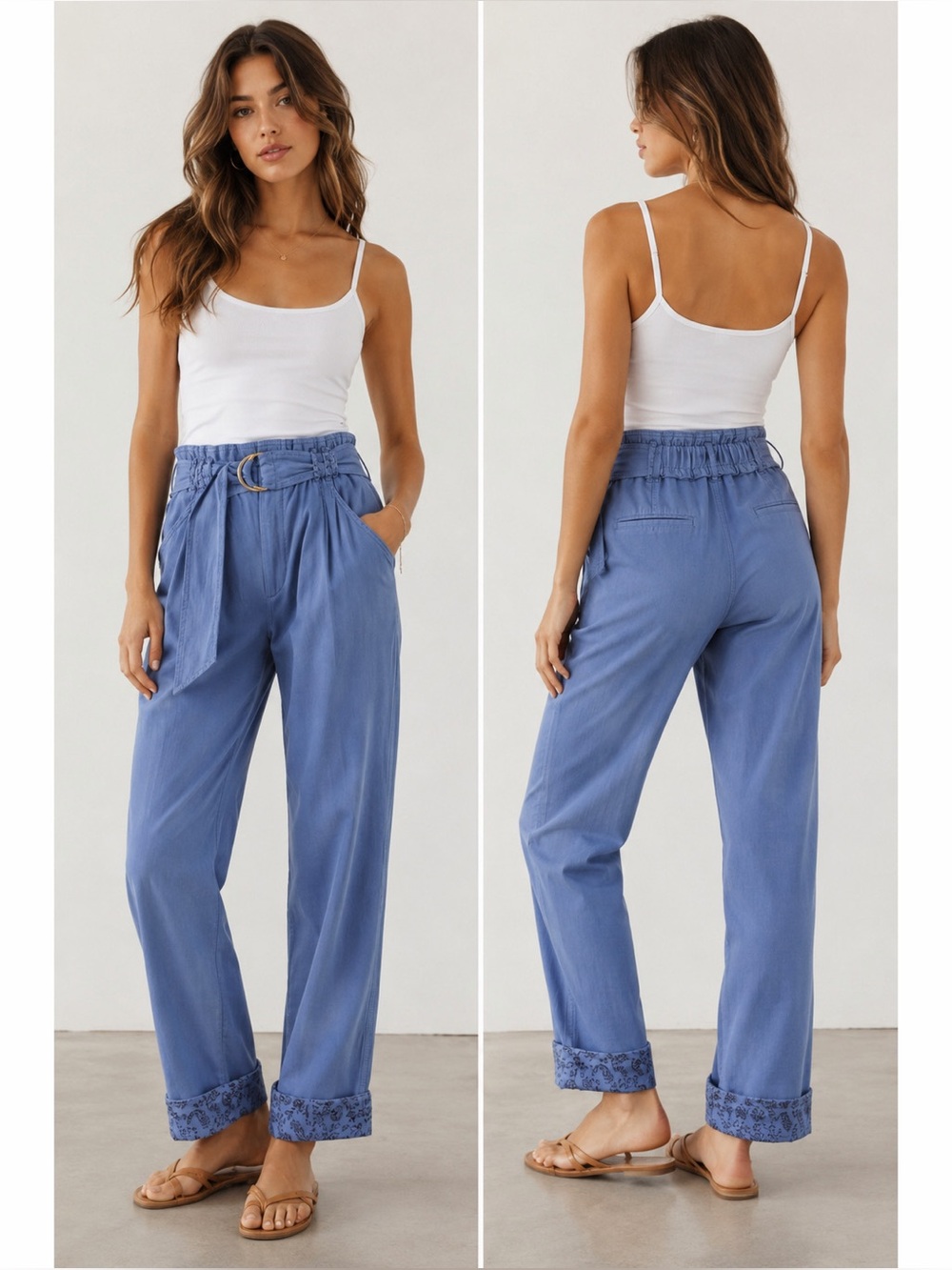 Anthropologie Malin Utility Belted Pants